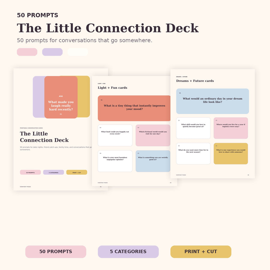 The Little Connection Deck — 50 Conversation Prompts